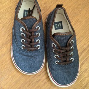 Gap Canvas Blue Herringbone Lace Up Sneakers - Tod